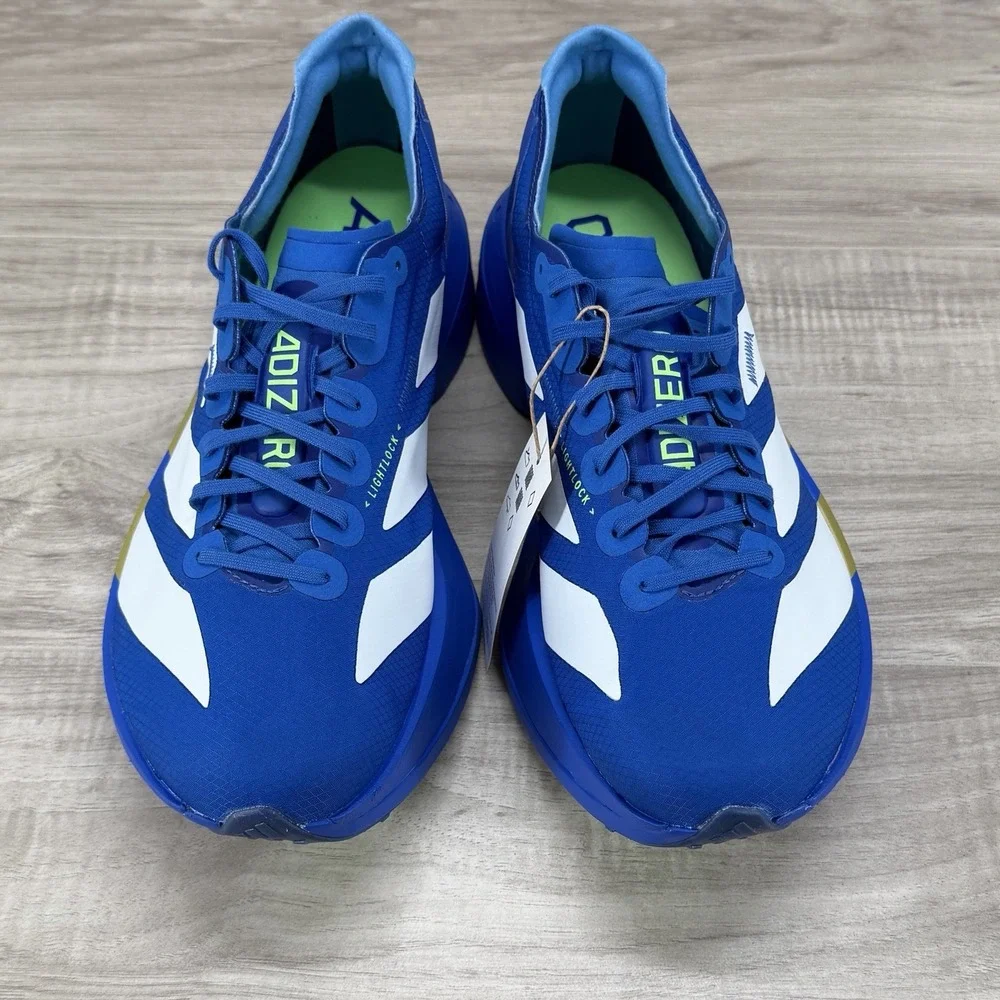 **Adidas ADIZERO ADIOS PRO 4 Blue White Lime Burst (JP6622) Authentic Men's 11